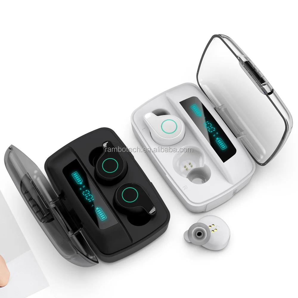 OEM&ODM Digital Power Display TWS Wireless Earphones RT15 Mini Stereo Earbuds Headphones With Charging Box - ANKUX.COM