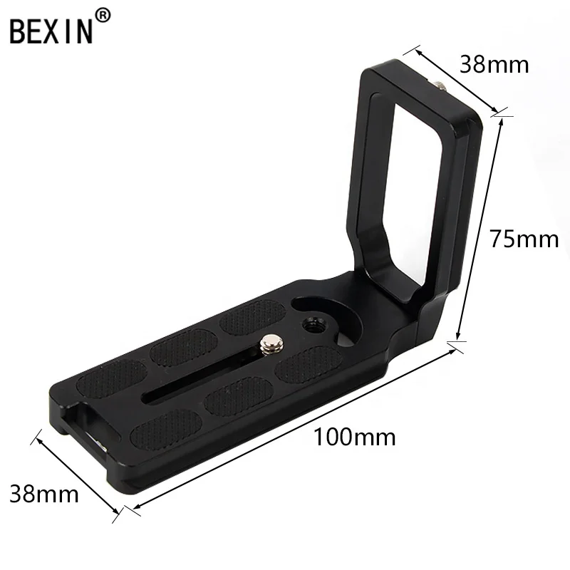 BEXIN factory wholesale portable camera tripod plate aluminum alloy camera plate quick release L plate for dslr camera, Black
BEXIN factory wholesale portable camera tripod plate aluminum alloy camera plate quick release L plate for dslr camera, Black