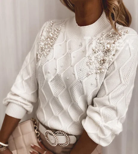 zm60619c Fall and winter pure color women's sweater round collar mature temperament women sweaters, White
zm60619c Fall and winter pure color women's sweater round collar mature temperament women sweaters, White