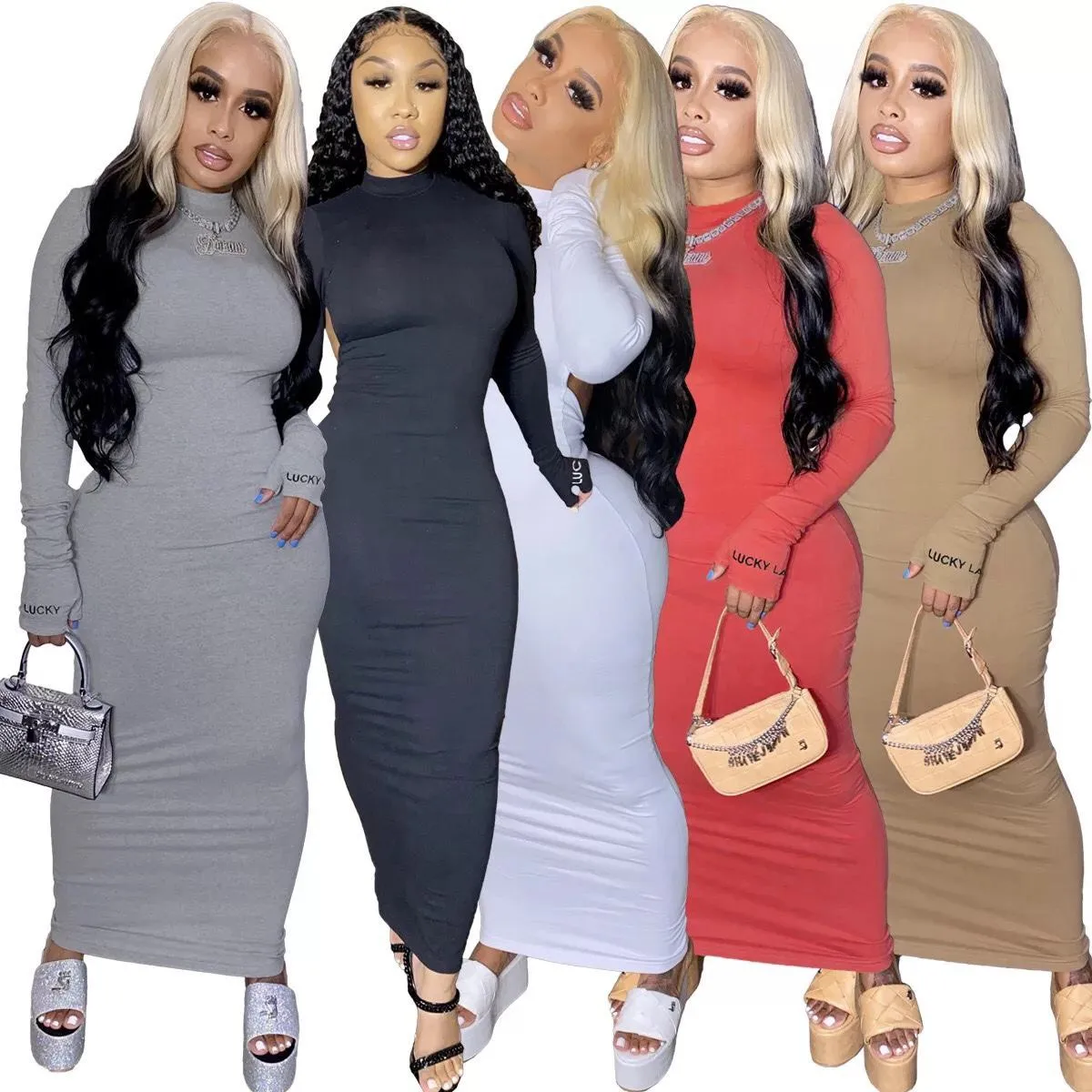 Fall clothing for Women Backless dresses Long-Sleeved Casual Bodycon Lady evening Dress
Fall clothing for Women Backless dresses Long-Sleeved Casual Bodycon Lady evening Dress