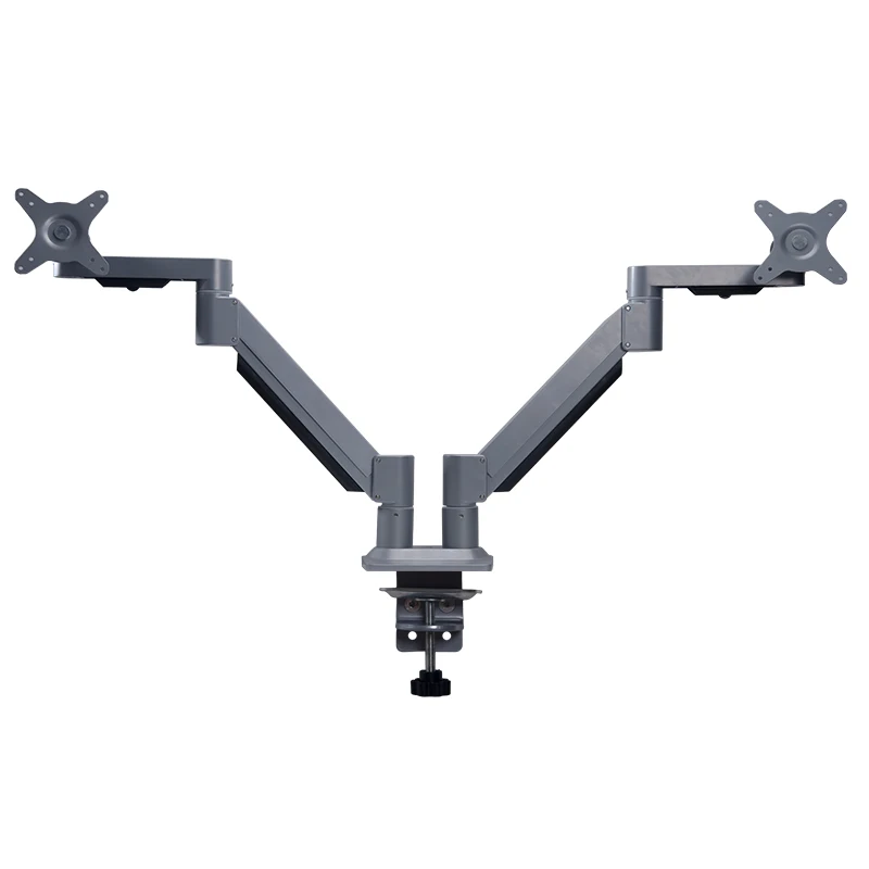 Ameely Monitor arm Foldable bracket with gas spring Aluminum alloy desk sway Dual Monitor Arm, Silver
Ameely Monitor arm Foldable bracket with gas spring Aluminum alloy desk sway Dual Monitor Arm, Silver