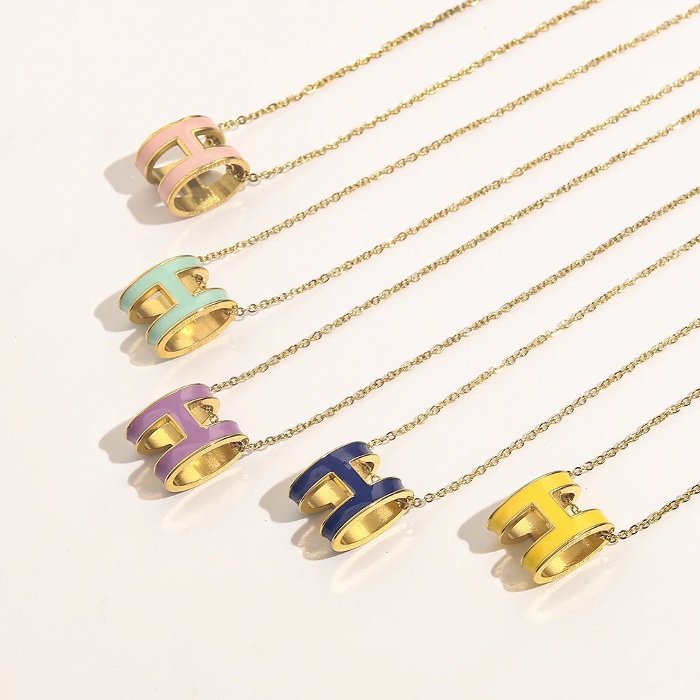 2022 Fashion Designer Necklace Famous Brands Jewelry Stainless Steel Pendant Letter H Necklace Girls Women, 7 color to choose
2022 Fashion Designer Necklace Famous Brands Jewelry Stainless Steel Pendant Letter H Necklace Girls Women, 7 color to choose