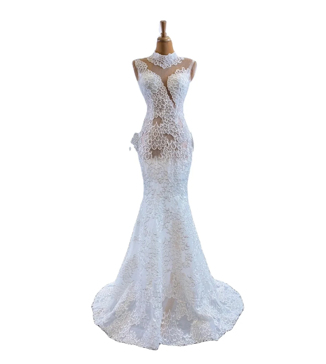 Newly designed bead lace long embroidered appliqued women ivory mermaid bridal gowns wedding dress with sleeveless pearls, Custom made
Newly designed bead lace long embroidered appliqued women ivory mermaid bridal gowns wedding dress with sleeveless pearls, Custom made
