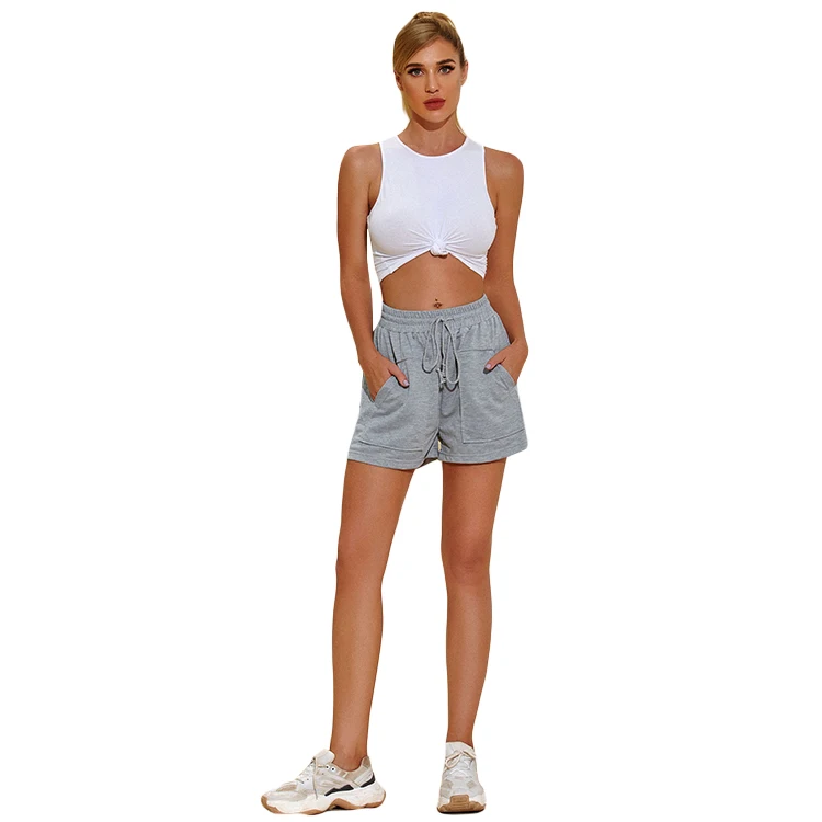 Elastic high waist big pocket leisure streetwear women's sports shorts sportswear pants, Like the picture
Elastic high waist big pocket leisure streetwear women's sports shorts sportswear pants, Like the picture