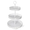Metal Swing Cup Cake Stand Display 3 Layer White Tier Cake Stand White for Wedding Birthday Party Decoration