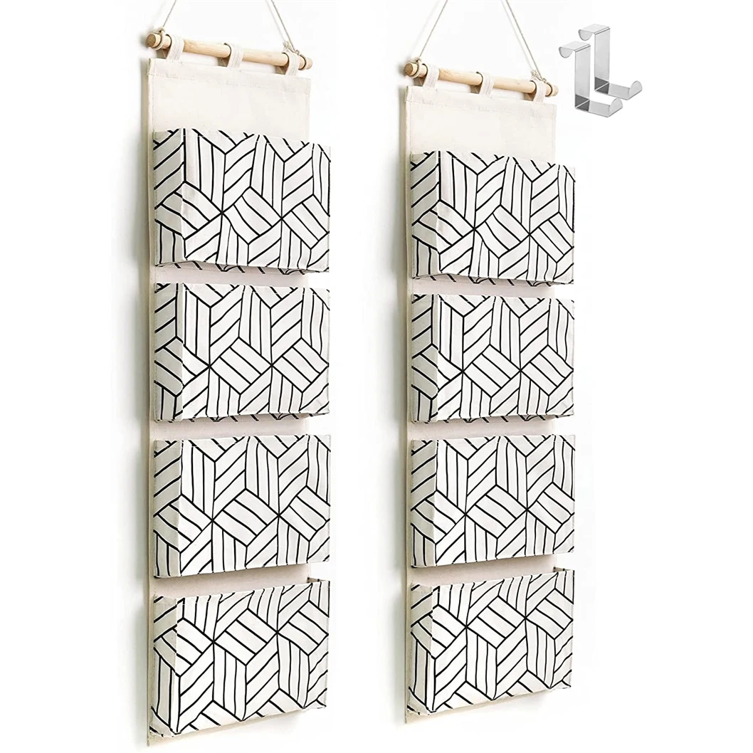 2Pcs Over Door Hanging Storage Bags Wall Mount Closet Organizer 4 Big Pockets Linen Cotton Fabric Multi Functional Living Room, Customized
2Pcs Over Door Hanging Storage Bags Wall Mount Closet Organizer 4 Big Pockets Linen Cotton Fabric Multi Functional Living Room, Customized