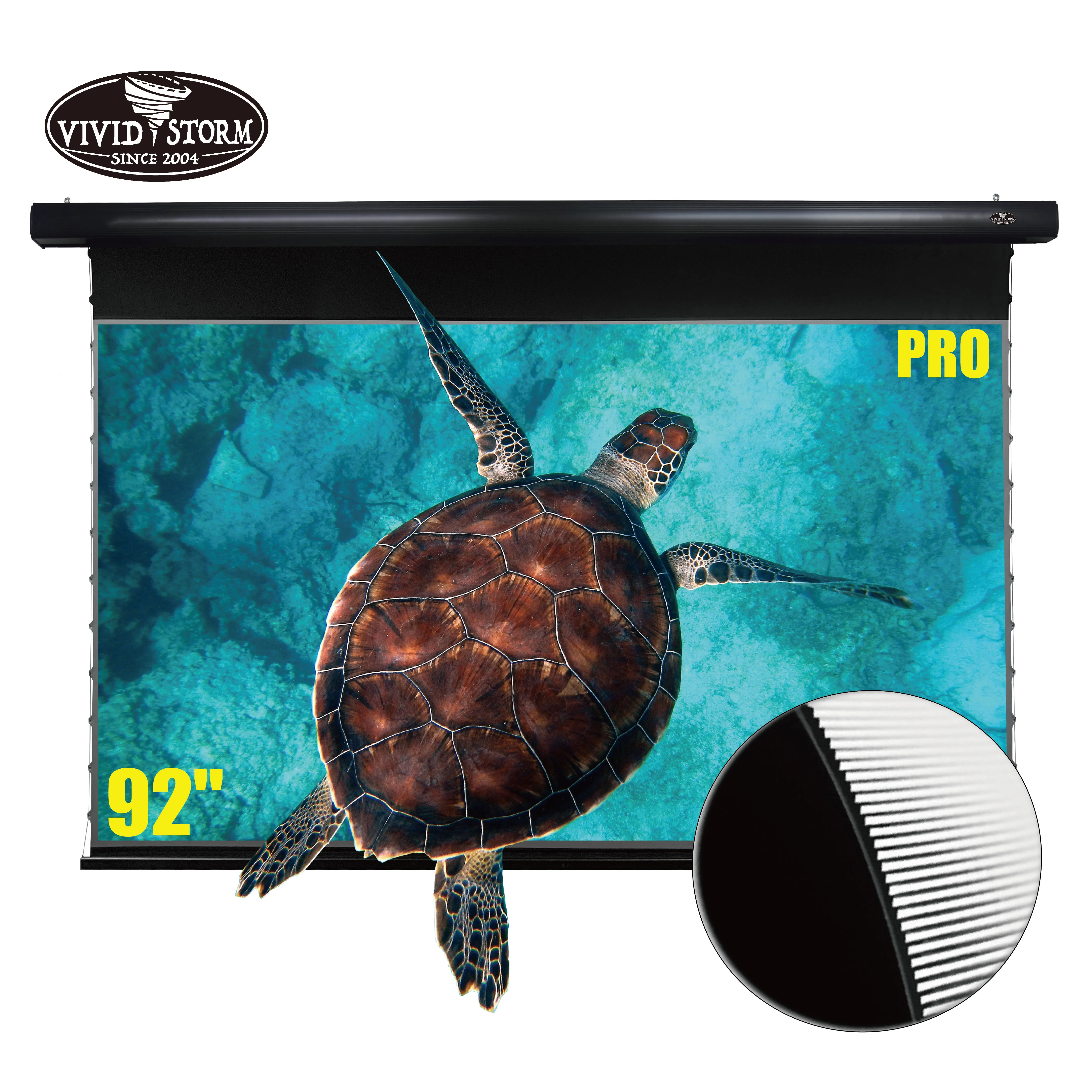 VIVIDSTORM 92 inch PRO Slimline Tensioned screen 4k Retractable Ceiling Wall Mount Black Projection Screen Office Home Theater
VIVIDSTORM 92 inch PRO Slimline Tensioned screen 4k Retractable Ceiling Wall Mount Black Projection Screen Office Home Theater