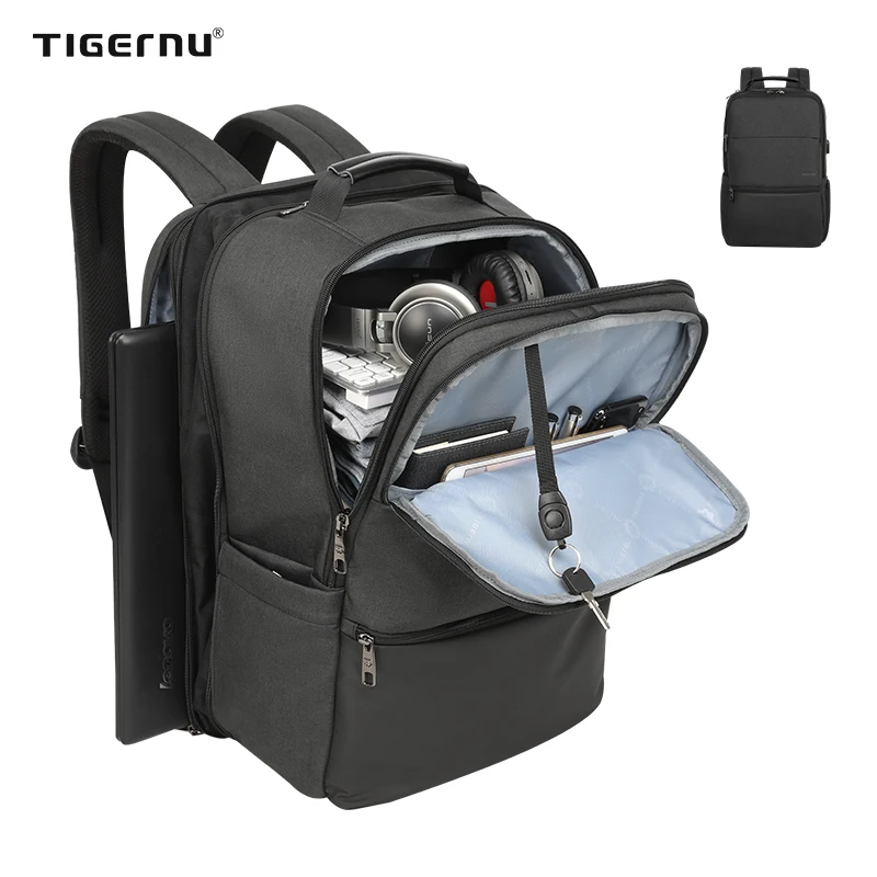 

Tigernu T-B3905 manufacturer waterproof expandable waterproof bagpack anti theft rfid laptop backpack with usb charging port