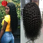 Wholesale Virgin Brazilian Human Hair Curly Deep Wave Lace Front Wig