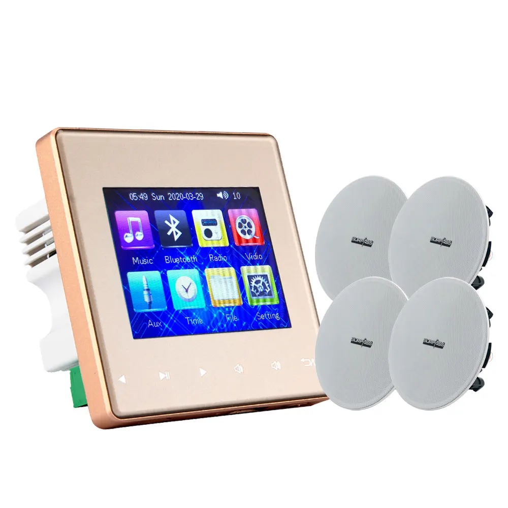 Smart Home Audio Background Music Digital Stereo Amp with Coxial Ceiling Speaker Music Player Full Set
Smart Home Audio Background Music Digital Stereo Amp with Coxial Ceiling Speaker Music Player Full Set