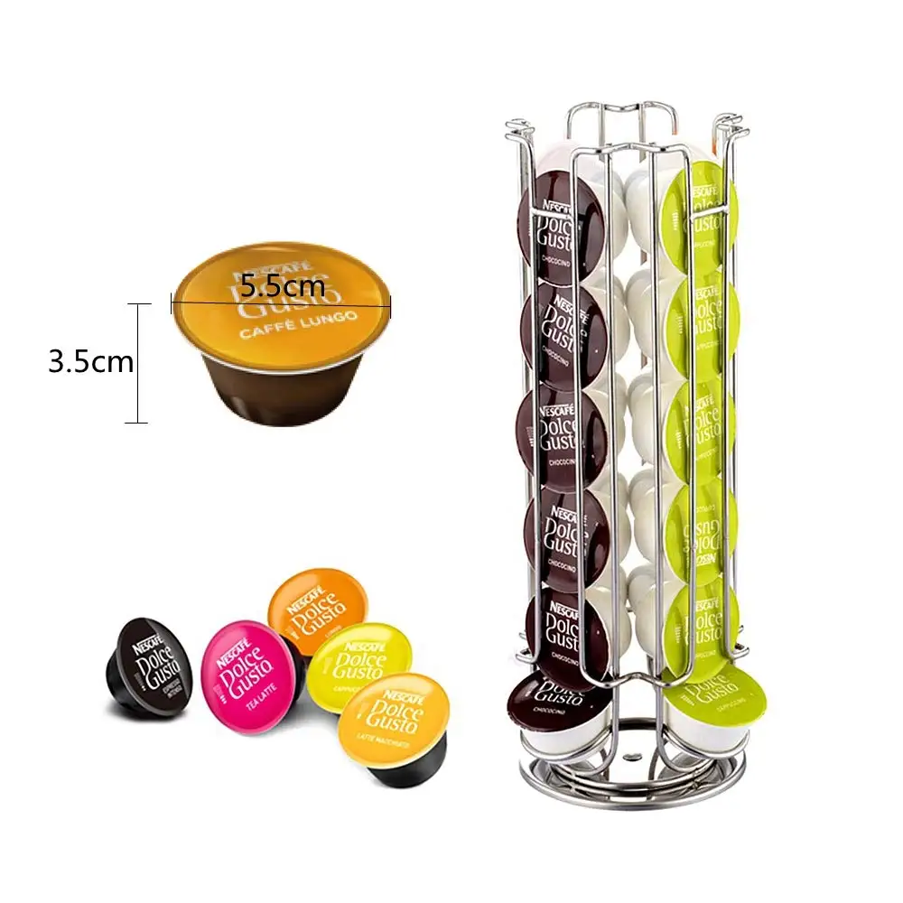 Wideny 360 degree rotating Chrome metal wire Capsules Storage Organizer, Round Metal Coffee Pod Holder, Silver,black,gold
Wideny 360 degree rotating Chrome metal wire Capsules Storage Organizer, Round Metal Coffee Pod Holder, Silver,black,gold