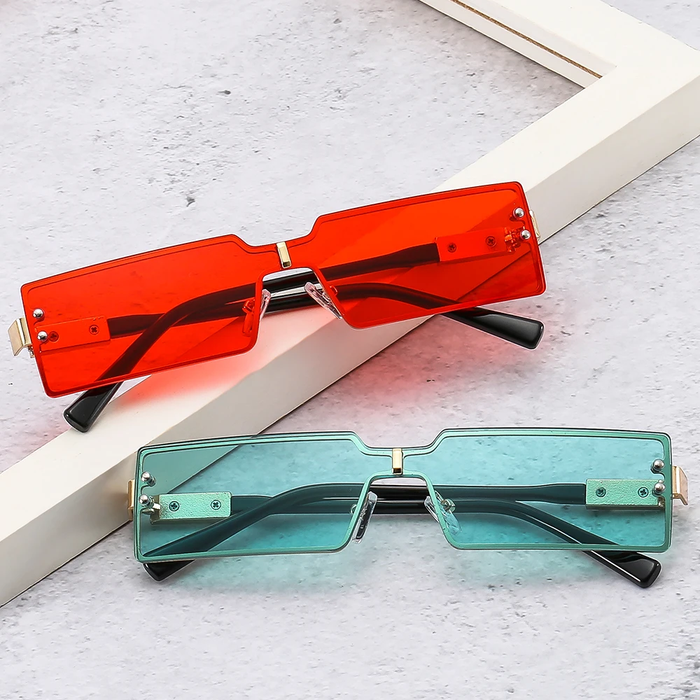 2022 Women Men Small Frame Square Metal One Piece Sun Glasses Street Fashion Candy Color Sunglasses for Ladies
2022 Women Men Small Frame Square Metal One Piece Sun Glasses Street Fashion Candy Color Sunglasses for Ladies