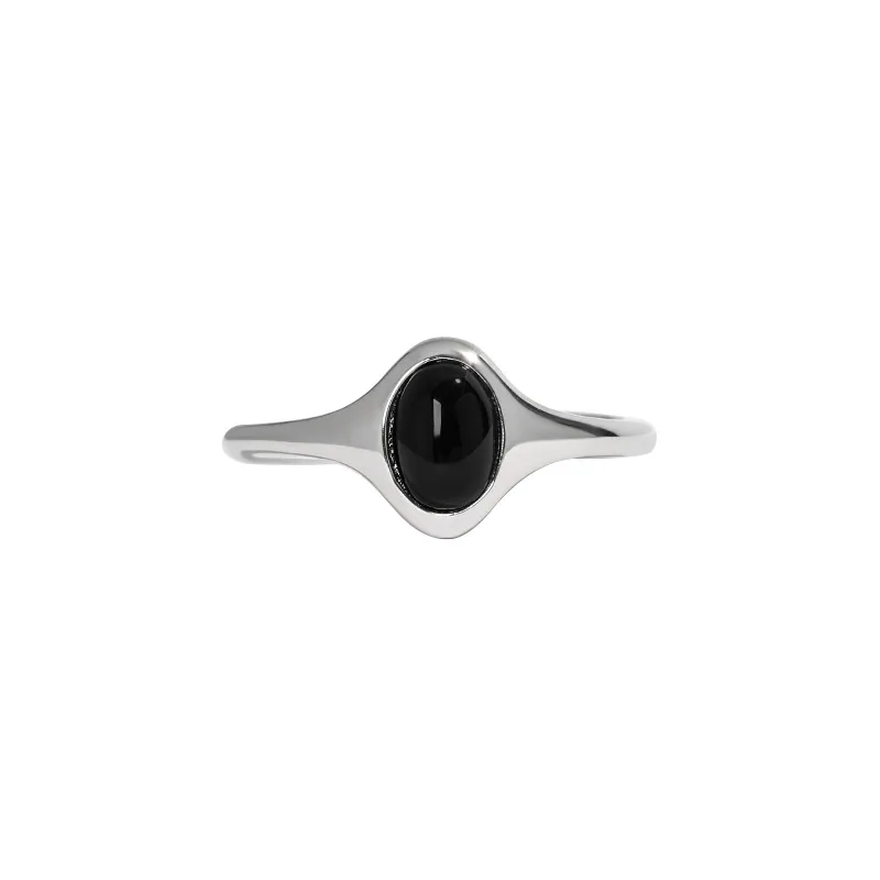 VIANRLA 925 Sterling Silver Minimalist Black Onyx Ring Adjustable Ring Support Dropshipping Free Laser Logo
VIANRLA 925 Sterling Silver Minimalist Black Onyx Ring Adjustable Ring Support Dropshipping Free Laser Logo