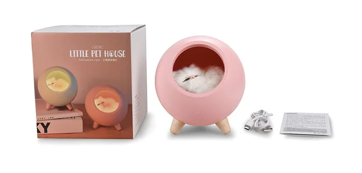 Pet Cat Room Bedroom Table Cartoon Creative Modern Lovely Led Usb Charging Atmophere Small Night Lights