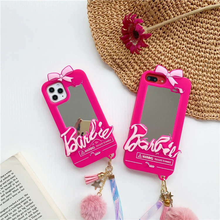 Hot Sale Girls Bowknot Make-up Mirror Pink Phone Case for iPhone 12 Ladies Cover with Plush Ball Pendant for iPhone 11/xs/s/xr
Hot Sale Girls Bowknot Make-up Mirror Pink Phone Case for iPhone 12 Ladies Cover with Plush Ball Pendant for iPhone 11/xs/s/xr
