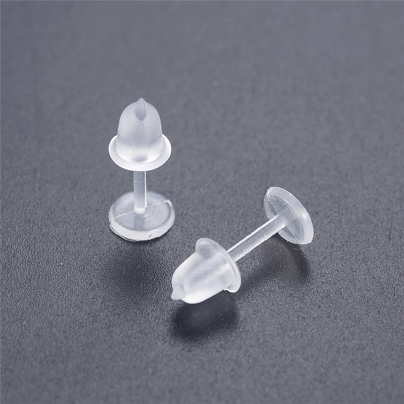 50Pcs/Pack Clear Plastic Stem Rubber Anti-Allergy Ear Stud Replacement Earring Accessories Protect Ears From Ear Hole Blockage
50Pcs/Pack Clear Plastic Stem Rubber Anti-Allergy Ear Stud Replacement Earring Accessories Protect Ears From Ear Hole Blockage