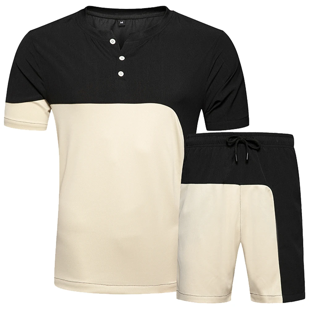 HOdo Summer 2 Color Matching Mens Athletic Track Suit Jogging Suit Two Piece Short Casual Set for Men
HOdo Summer 2 Color Matching Mens Athletic Track Suit Jogging Suit Two Piece Short Casual Set for Men