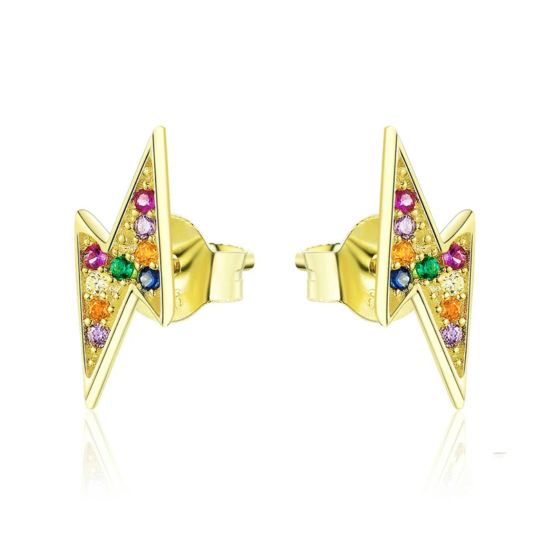 2020 New Design Pure Silver Lightning Colors 925 Sterling Silver Women Gold Plated Earrings
2020 New Design Pure Silver Lightning Colors 925 Sterling Silver Women Gold Plated Earrings