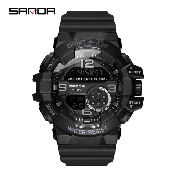 SANDA 387 Trend big dial men silicone bracelet military sport watch digital waterproof
SANDA 387 Trend big dial men silicone bracelet military sport watch digital waterproof