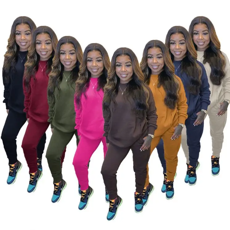 MD-201109142 Hot Selling Solid Color Track Suit 2020 Winter Fashion Women Clothing 2 Piece Set Womens Jogging Sets
MD-201109142 Hot Selling Solid Color Track Suit 2020 Winter Fashion Women Clothing 2 Piece Set Womens Jogging Sets