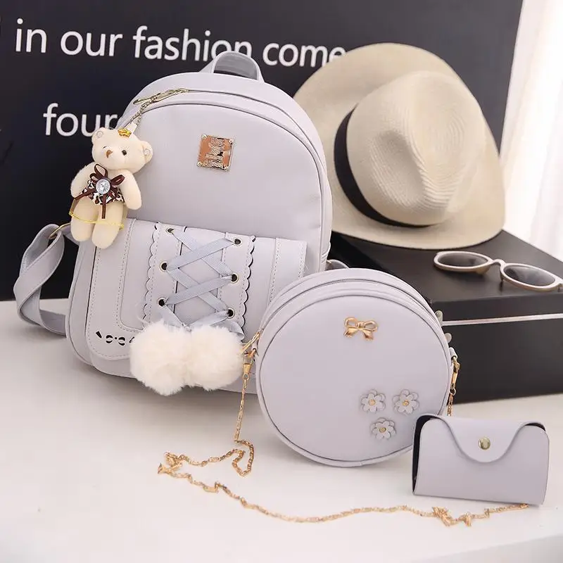 PU Backpacks Women Fashion PU Leather Backpack Set 3 Pcs in 1 for Ladies, Pink/white /black/gray
PU Backpacks Women Fashion PU Leather Backpack Set 3 Pcs in 1 for Ladies, Pink/white /black/gray