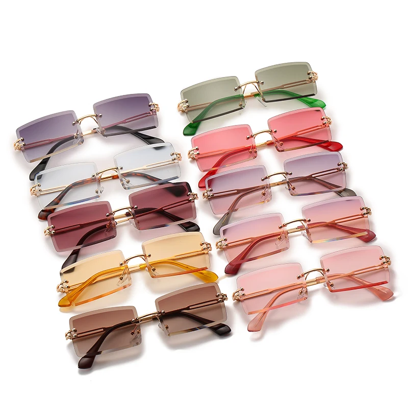 2021 Retro Vintage Small Frame Rectangle Square Rimless Sunglasses, As picture
2021 Retro Vintage Small Frame Rectangle Square Rimless Sunglasses, As picture