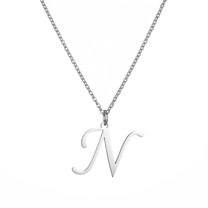 custom jewelry women men silver jewelry letter 925 Sterling silver pendant inital necklace gold plated letter silver necklace, White gold (rose gold, yellow are avaliable)
custom jewelry women men silver jewelry letter 925 Sterling silver pendant inital necklace gold plated letter silver necklace, White gold (rose gold, yellow are avaliable)