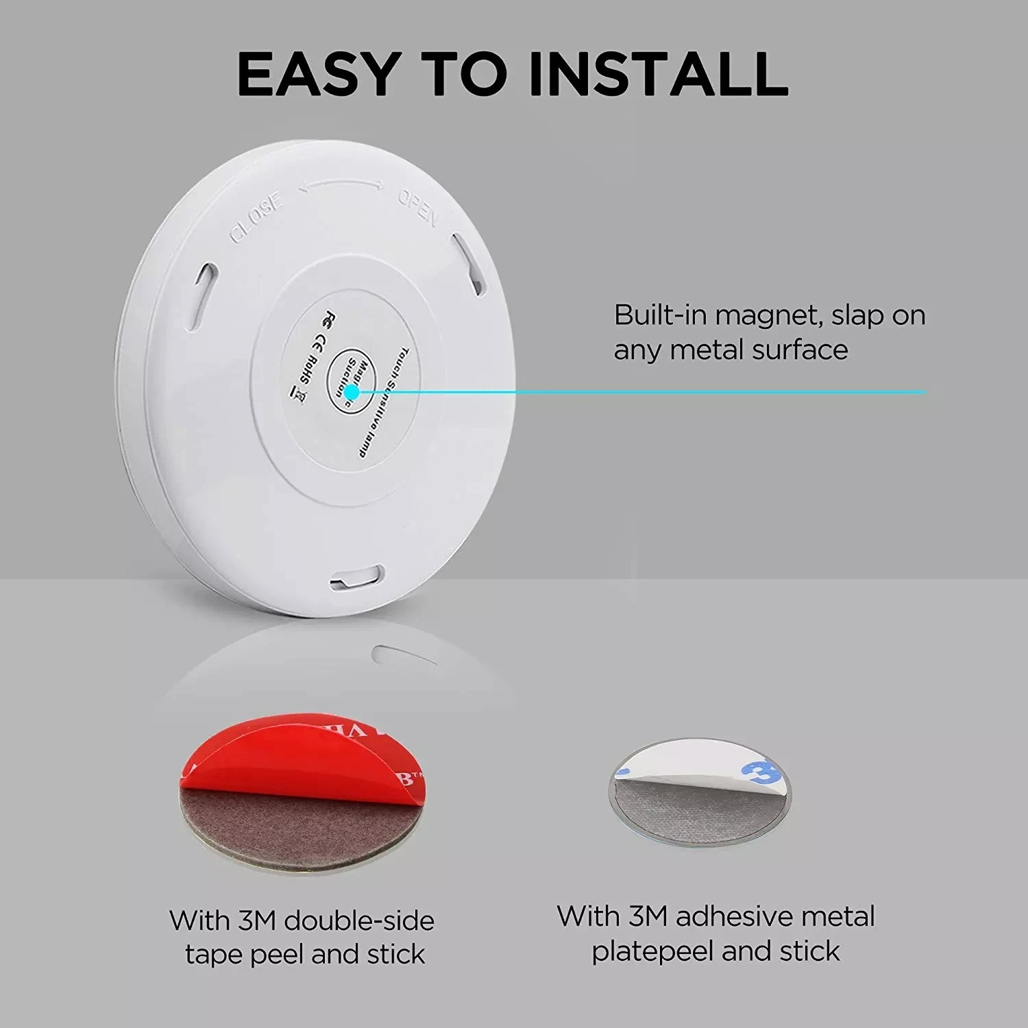 Free Shipping Night lamp Round Shape PIR Motion Sensor LED Home Hotel Bookshelf Cabinet Emergency Night Lights