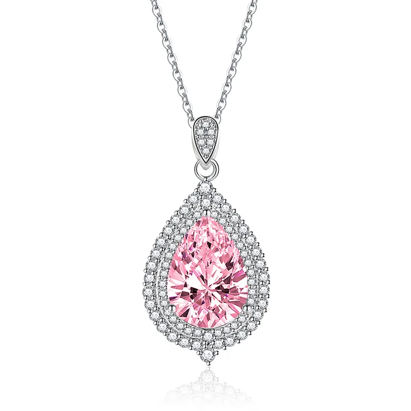 MSYO INS Style Fashion Geometric Color Zircon Pendant Necklace For Women, As picture 
MSYO INS Style Fashion Geometric Color Zircon Pendant Necklace For Women, As picture