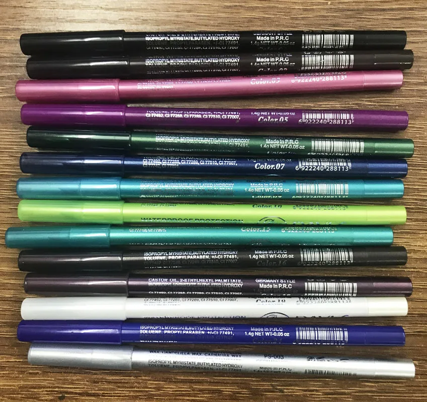 Ready to ship 14 colors high quality liquid eyeliner waterproof eyeliner pencil private label
Ready to ship 14 colors high quality liquid eyeliner waterproof eyeliner pencil private label