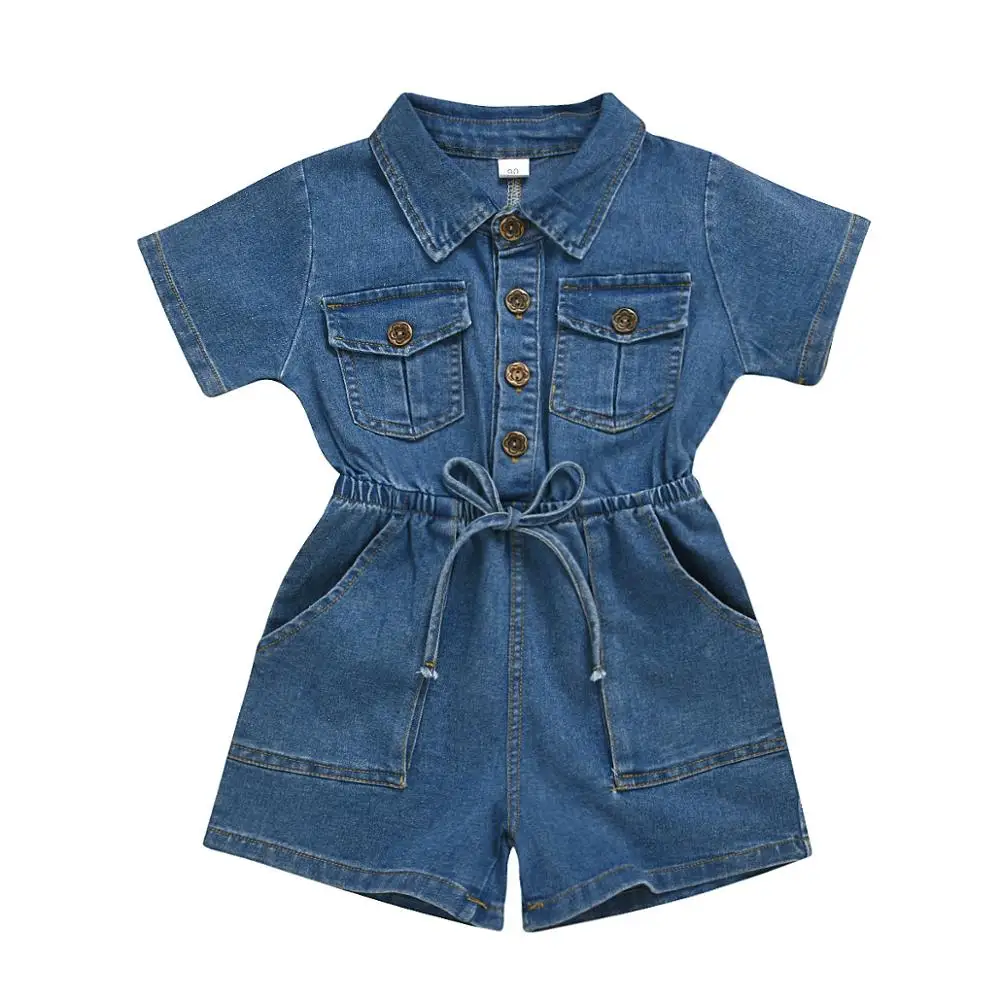 Toddler Kid Baby Girl Romper Summer Casual Short Sleeve Denim Shorts One-piece Jumpsuit Playsuit Baby Clothes Outfits, As picture
Toddler Kid Baby Girl Romper Summer Casual Short Sleeve Denim Shorts One-piece Jumpsuit Playsuit Baby Clothes Outfits, As picture