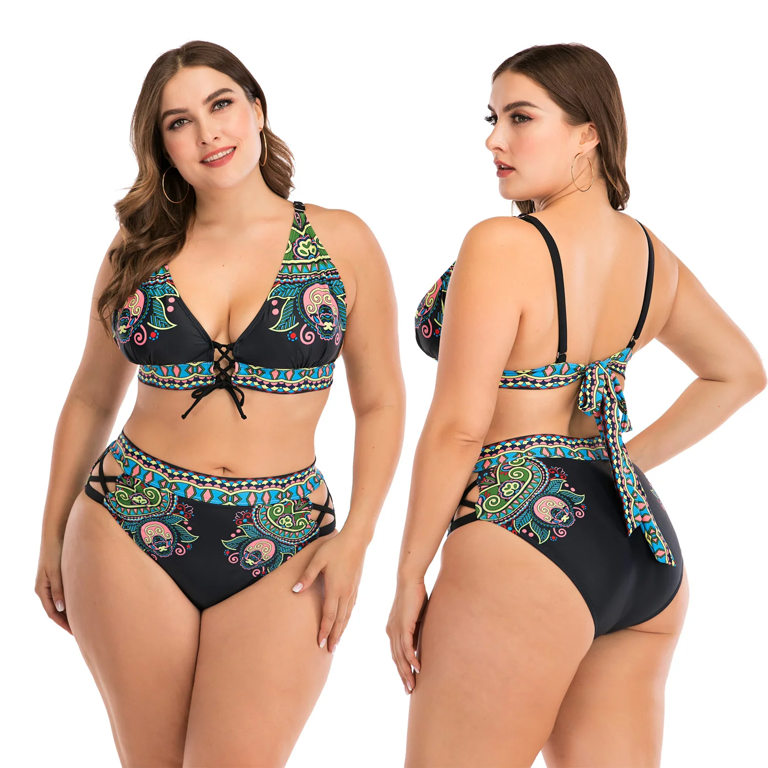 Plus Size Swimwear New Women Sexy Bikini Set Geometric Two-Piece Western Style Swimsuit Environmental Striped Bathing Suits
Plus Size Swimwear New Women Sexy Bikini Set Geometric Two-Piece Western Style Swimsuit Environmental Striped Bathing Suits
