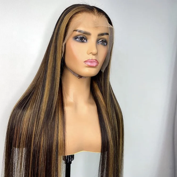 Highlight Long Straight Virgin Hair wigs Color BLACK and #27 Human Hair 13*4 Lace Front Wig
Highlight Long Straight Virgin Hair wigs Color BLACK and #27 Human Hair 13*4 Lace Front Wig