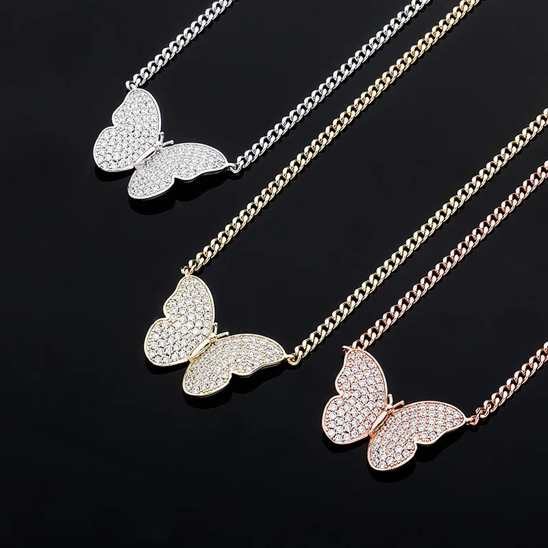 Hot-sale Production Fashion necklace 18k Gold Plated Necklace Iced Out Full Diamond Butterfly Pendant Necklace jewelry, Multi color
Hot-sale Production Fashion necklace 18k Gold Plated Necklace Iced Out Full Diamond Butterfly Pendant Necklace jewelry, Multi color