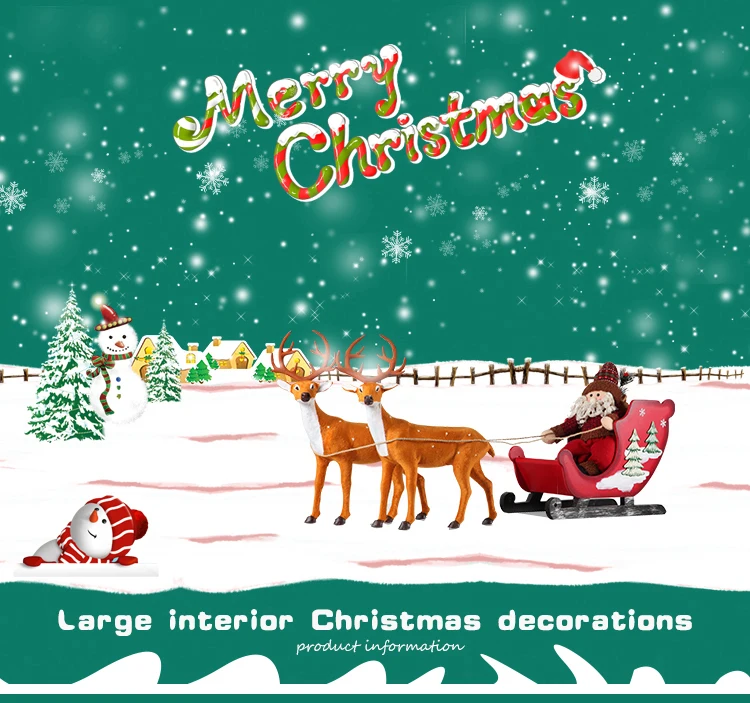 large indoor decorations for christmas santa claus elk sleigh