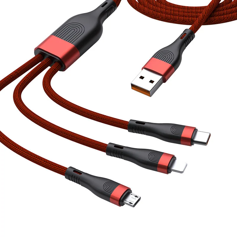 3 in 1 usb super charger cable 6a 66W data cable for Type-c fully compatible with 11V/6A MAX/ Apple 5 V / 2A / Micro 5 V/ 5A, Orange red/black gold/dark green
3 in 1 usb super charger cable 6a 66W data cable for Type-c fully compatible with 11V/6A MAX/ Apple 5 V / 2A / Micro 5 V/ 5A, Orange red/black gold/dark green
