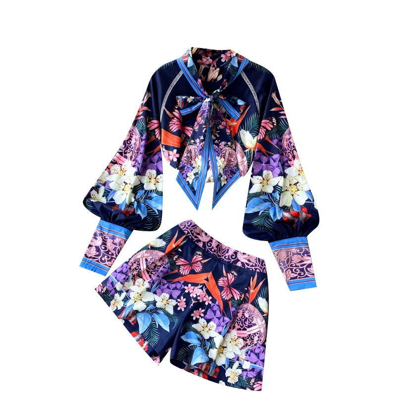2021 Spring New Women's Elegant Shirt High Waist Wide Leg Short Pants Fashion Flower Printed Two-Piece Suit Top and Pants
2021 Spring New Women's Elegant Shirt High Waist Wide Leg Short Pants Fashion Flower Printed Two-Piece Suit Top and Pants