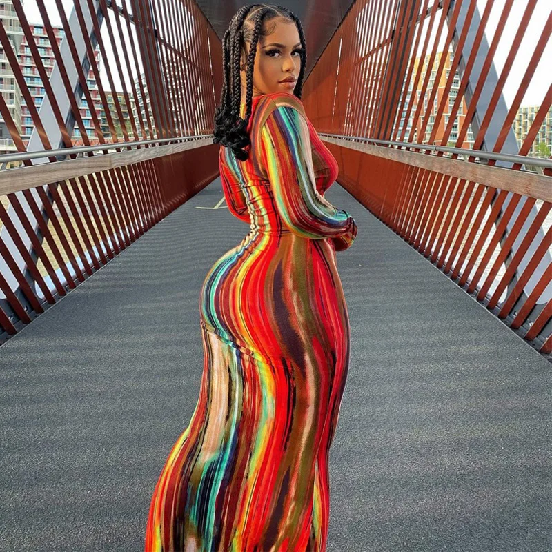 2021 fall long sleeve colorful print V-neck bodycon long dress spring women new fashion streetwear party elegant outfits
2021 fall long sleeve colorful print V-neck bodycon long dress spring women new fashion streetwear party elegant outfits