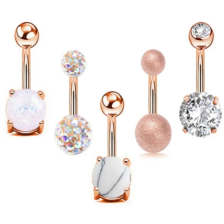 Fashion 5PCS/Set Stainless Steel Needle Crystal Zircon Opal Matte Ball Nipple Accessories Belly Button Human Body Piercing, Gold/silver/rose gold
Fashion 5PCS/Set Stainless Steel Needle Crystal Zircon Opal Matte Ball Nipple Accessories Belly Button Human Body Piercing, Gold/silver/rose gold