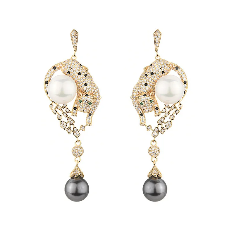 Wholesale fashion high quality jewelry S925 silver personality animal tiger pearl studs
Wholesale fashion high quality jewelry S925 silver personality animal tiger pearl studs
