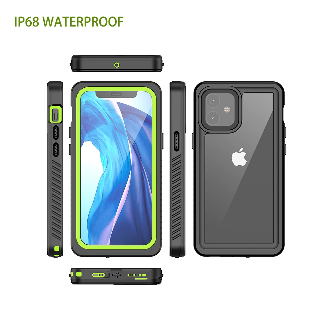 Custom Fashionable water proof phone Cases Para Designers Shockproof IP68 Waterproof Mobile Phone Case for iPhone 12, Black, pink, blue, green,white, red, purple
Custom Fashionable water proof phone Cases Para Designers Shockproof IP68 Waterproof Mobile Phone Case for iPhone 12, Black, pink, blue, green,white, red, purple