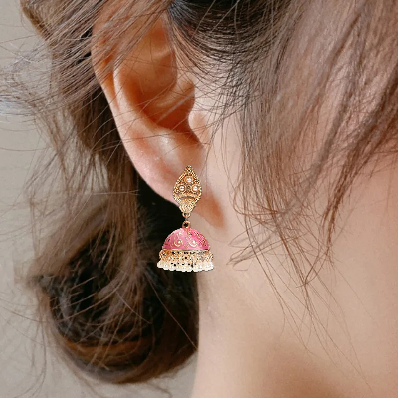 Women's Retro Flower Indian Jewelry Classic Beads Tassel Ladies Gold Jhumka Earrings Traditional, Gold, silver
Women's Retro Flower Indian Jewelry Classic Beads Tassel Ladies Gold Jhumka Earrings Traditional, Gold, silver