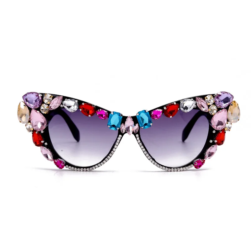 Trendy Rhinestone retro handmade personality big frame butterfly sun glasses Oversized cat eye rhinestones sunglasses flower
Trendy Rhinestone retro handmade personality big frame butterfly sun glasses Oversized cat eye rhinestones sunglasses flower