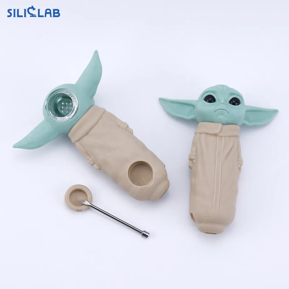 The Mandalorian Silicone Smoking Pipe Baby Grogu Weed Accessories All in One Tobacco Pipe with Glass Bowl and Dabs Tool
The Mandalorian Silicone Smoking Pipe Baby Grogu Weed Accessories All in One Tobacco Pipe with Glass Bowl and Dabs Tool