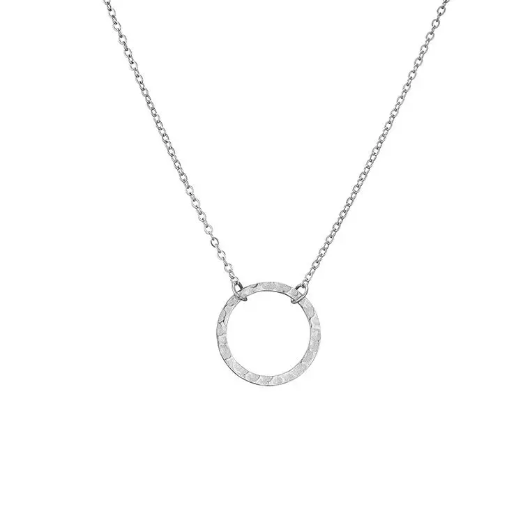 Wholesale Stainless Steel Jewelry Gold Plated Round Ring Pendant Necklace, Gold color/silver color
Wholesale Stainless Steel Jewelry Gold Plated Round Ring Pendant Necklace, Gold color/silver color