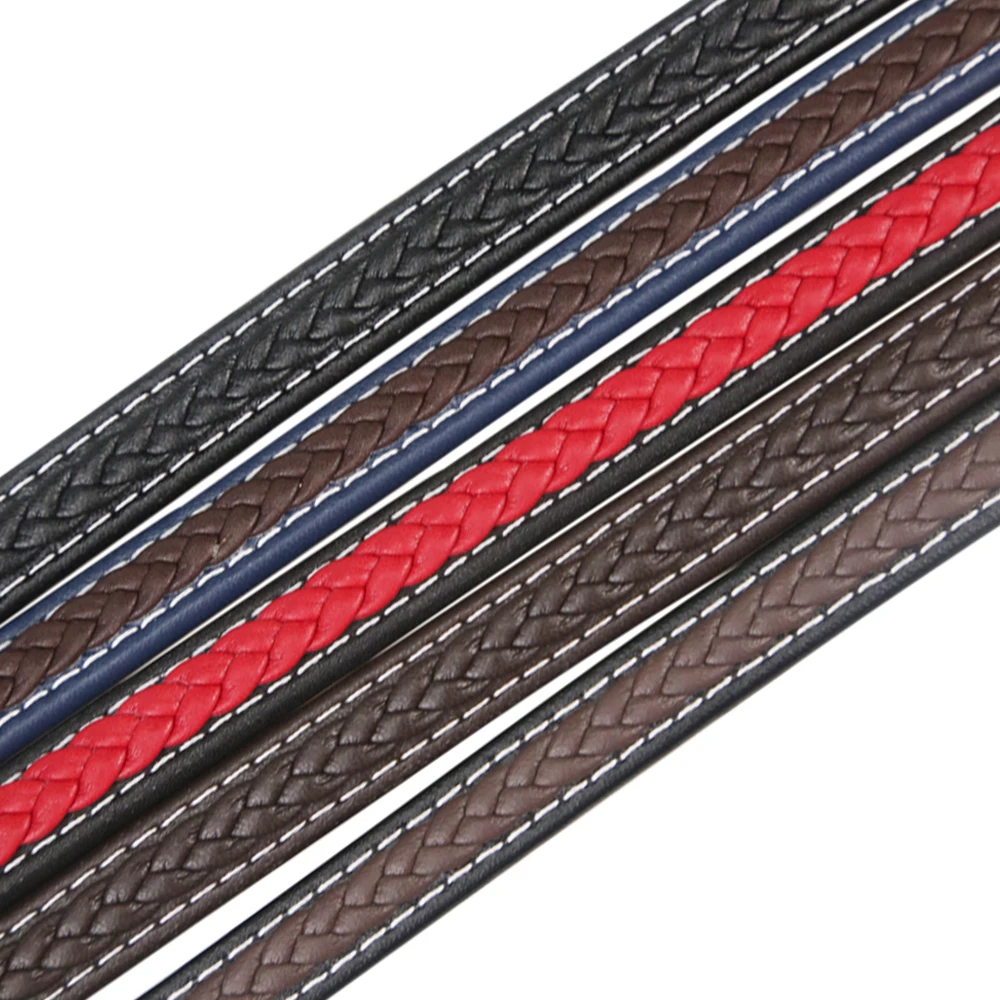 XuQian 12x6mm Stitching Braided Genuine Flat Leather Cord Strap For Jewelry Making, Colors customized
XuQian 12x6mm Stitching Braided Genuine Flat Leather Cord Strap For Jewelry Making, Colors customized