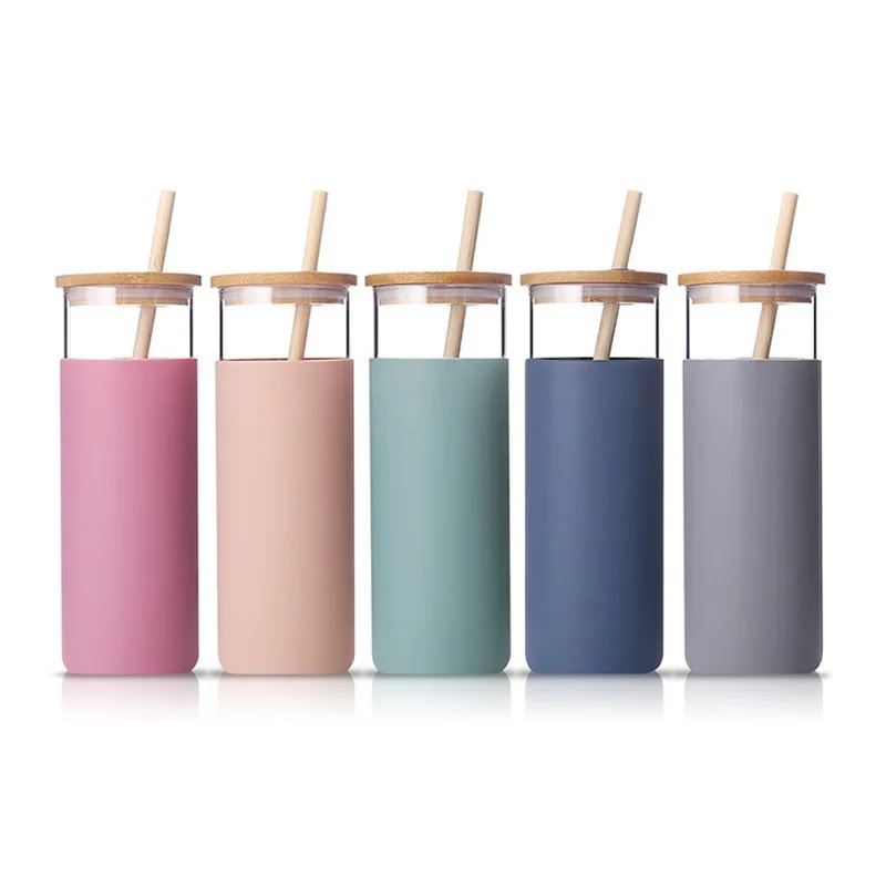 500ml 16oz High Quality Unique Unbreakable Glass Drinking Water Bottle With Bamboo Lid Straw
500ml 16oz High Quality Unique Unbreakable Glass Drinking Water Bottle With Bamboo Lid Straw