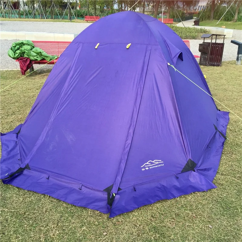 purple camping tent