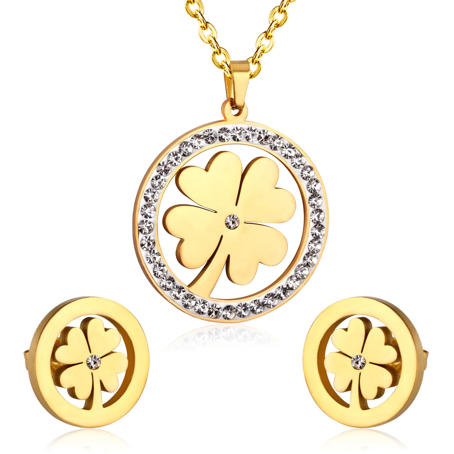Fashion new personalized versatile style women's stainless steel necklace earring 18k jewelry set trendy
Fashion new personalized versatile style women's stainless steel necklace earring 18k jewelry set trendy