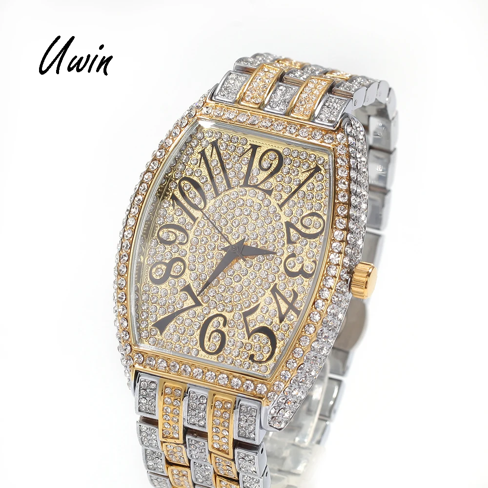 UWIN Hip Hop Golden Full Iced Out Watches Bling Bling Unisex Watch Men Women Luxury Jewelries
UWIN Hip Hop Golden Full Iced Out Watches Bling Bling Unisex Watch Men Women Luxury Jewelries